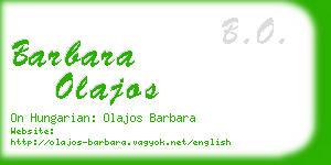 barbara olajos business card